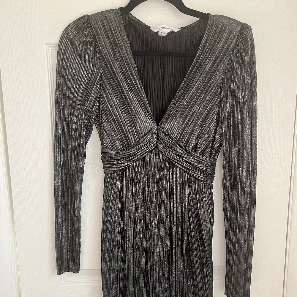 BCBGeneration Silver Dress Sz 0